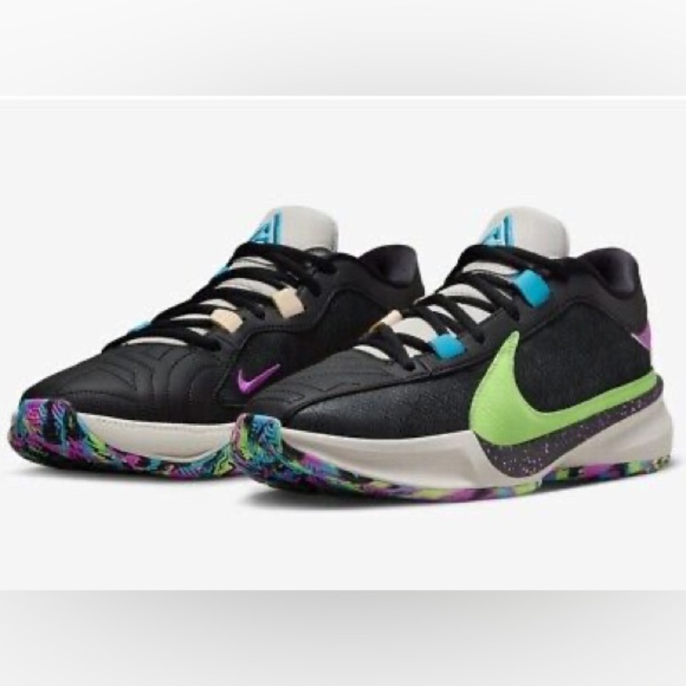Nike Zoom Freak 5 Giannis Lo Top Made In Sepolia Blk Phantom Fuchsia Size 12 Men